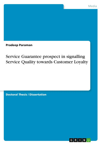 Service guarantee prospect - guarantee,