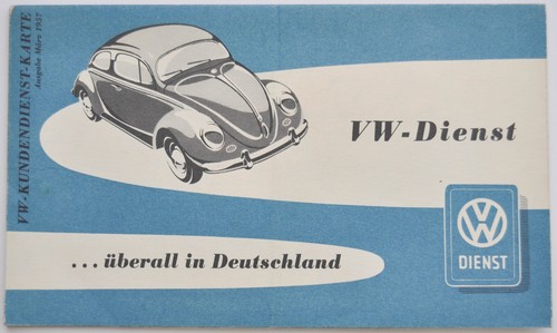 Volkswagen kundendienstkarte - volkswagen,