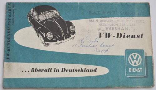 Volkeswagen kundendienstkarte - volkeswagen,